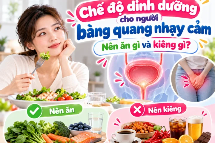 Chế độ dinh dưỡng cho người bàng quang nhạy cảm: Nên ăn gì và kiêng gì?