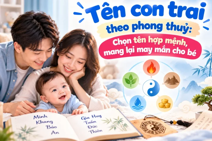 Tên con trai theo phong thuỷ: Chọn tên hợp mệnh, mang lại may mắn cho bé