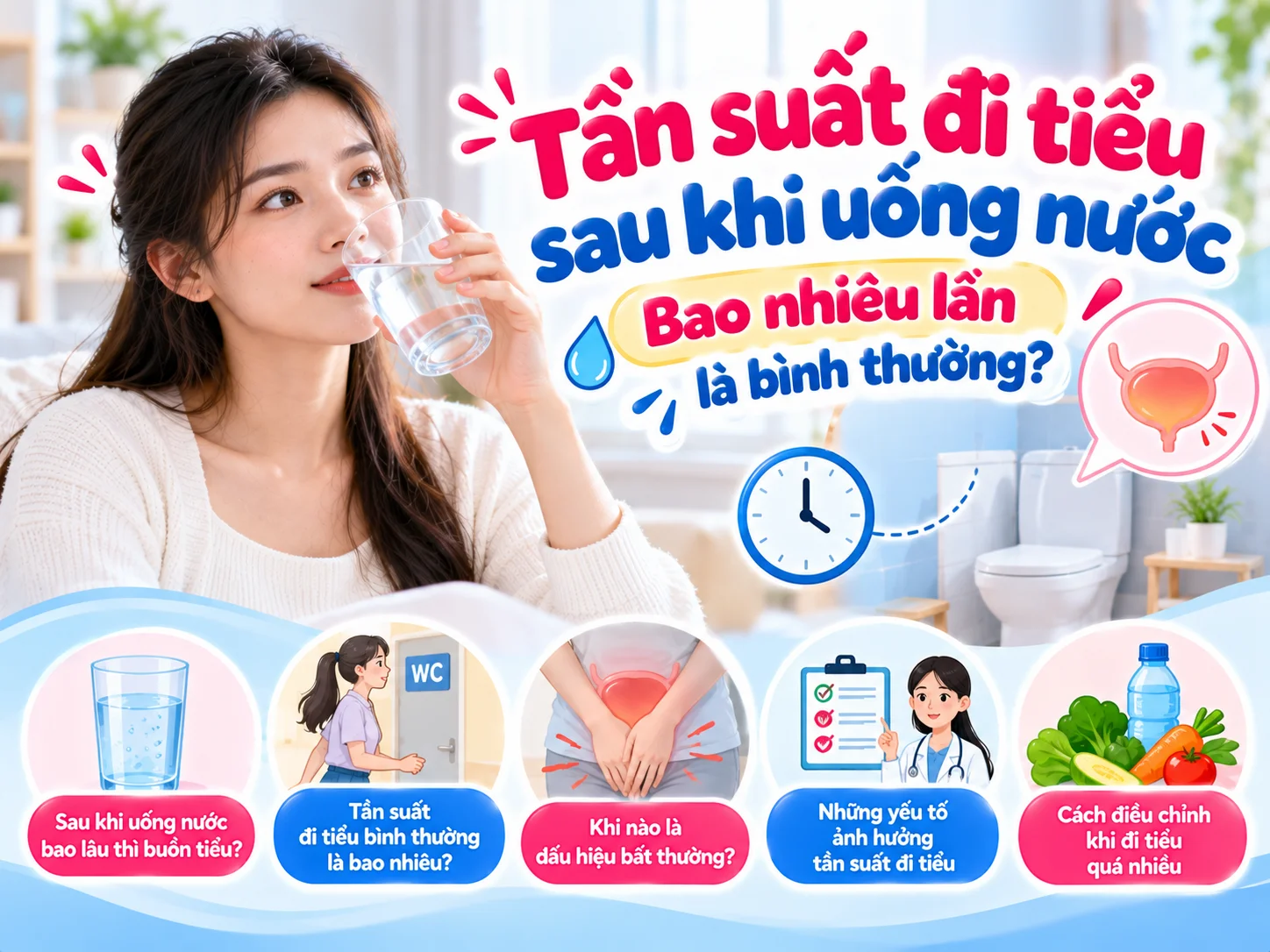 Tần Suất Đi Tiểu Sau Khi Uống Nước: Bao Nhiêu Lần Là Bình Thường?