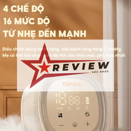 Review máy hút sữa điện không dây TopGiaKids, máy hút sữa đa chế độ 6 may hut sua dien khong day TopGiaKids 8