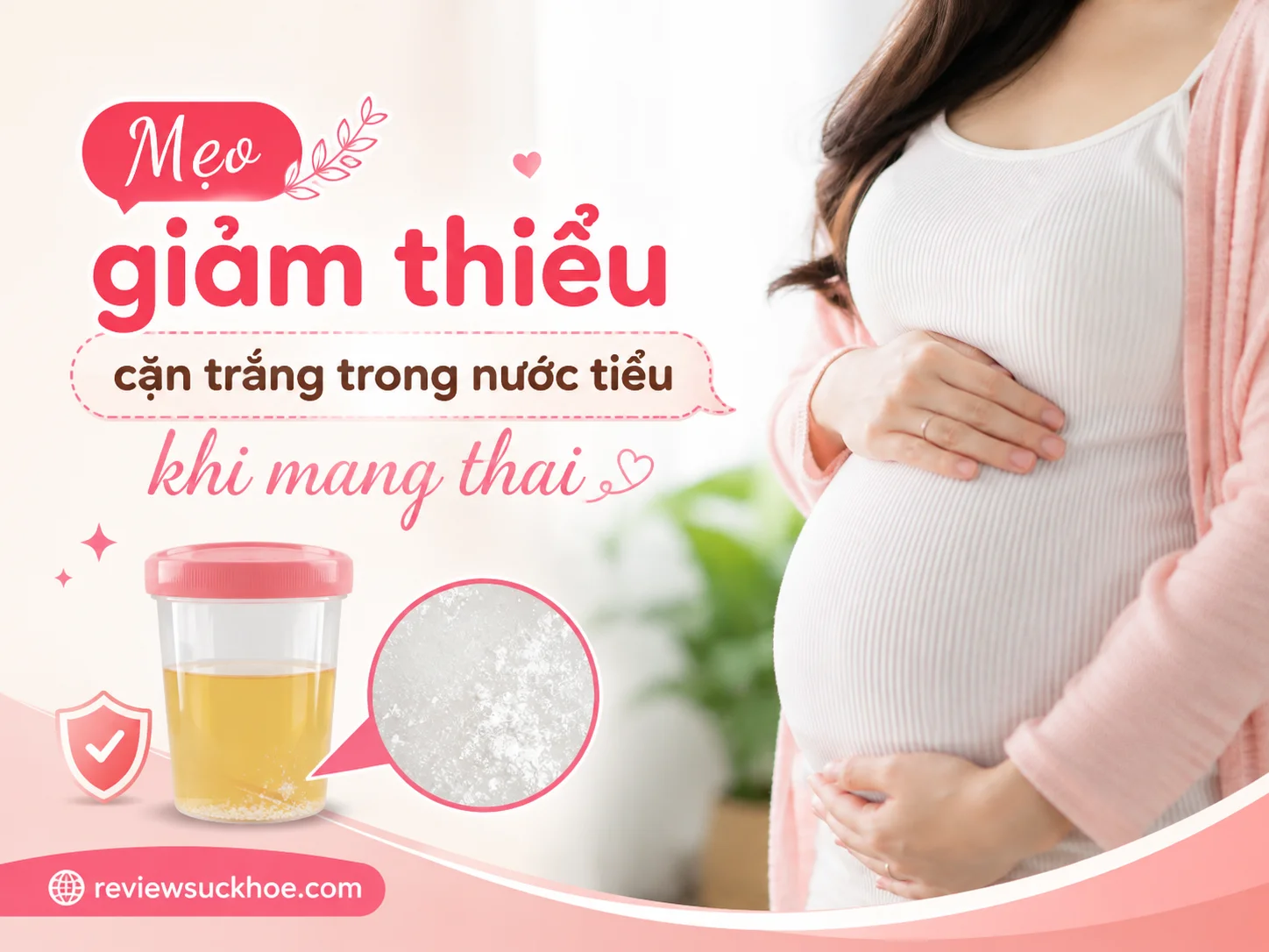 Mẹo giảm thiểu cặn trắng trong nước tiểu khi mang thai