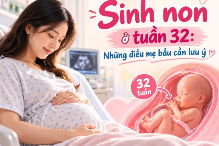 Sinh non ở tuần 32: Những điều mẹ bầu cần lưu ý