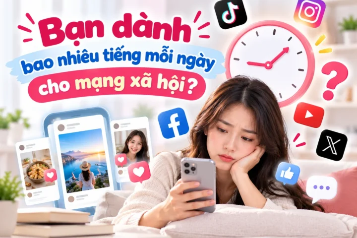 Bạn dành bao nhiêu tiếng mỗi ngày cho mạng xã hội?