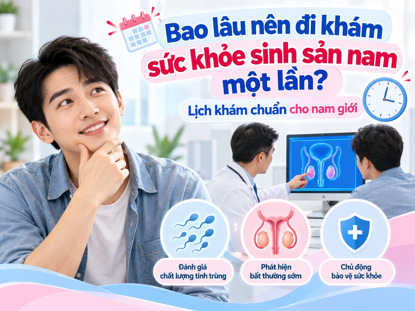 Bao lâu nên đi khám sức khỏe sinh sản nam một lần? Lịch khám chuẩn cho nam giới