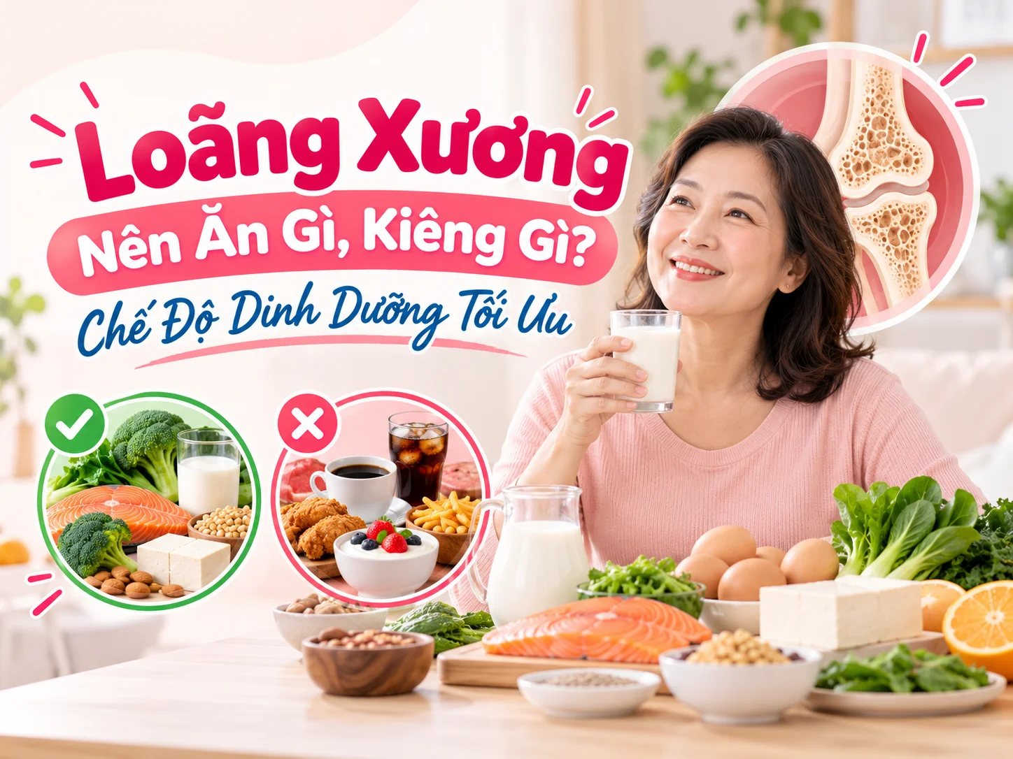 Loãng Xương Nên Ăn Gì, Kiêng Gì? Chế Độ Dinh Dưỡng Tối Ưu