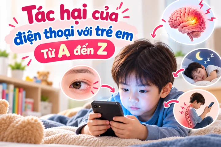 Tác hại của điện thoại với trẻ em: Từ A đến Z