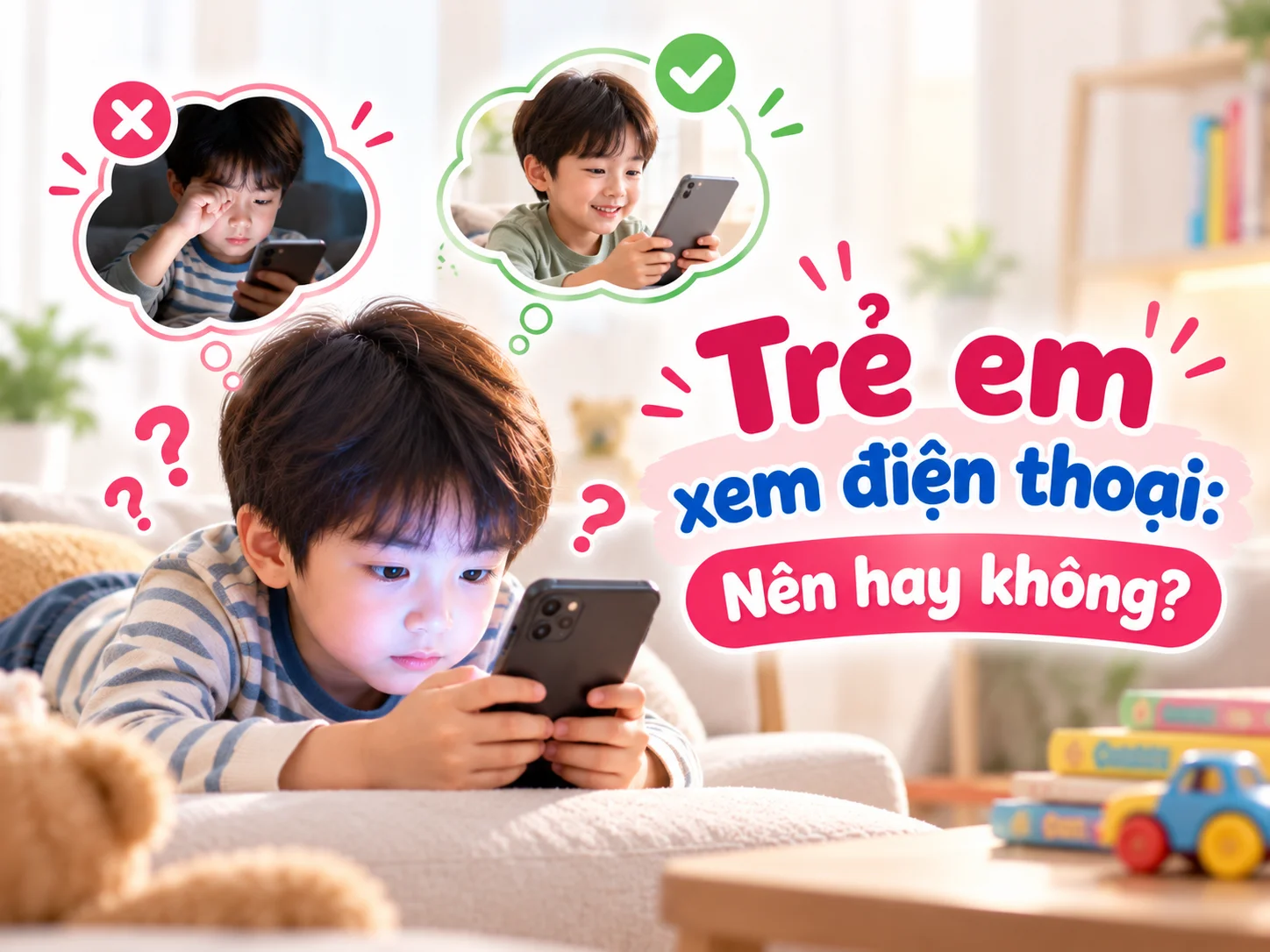 Trẻ em xem điện thoại: Nên hay không?