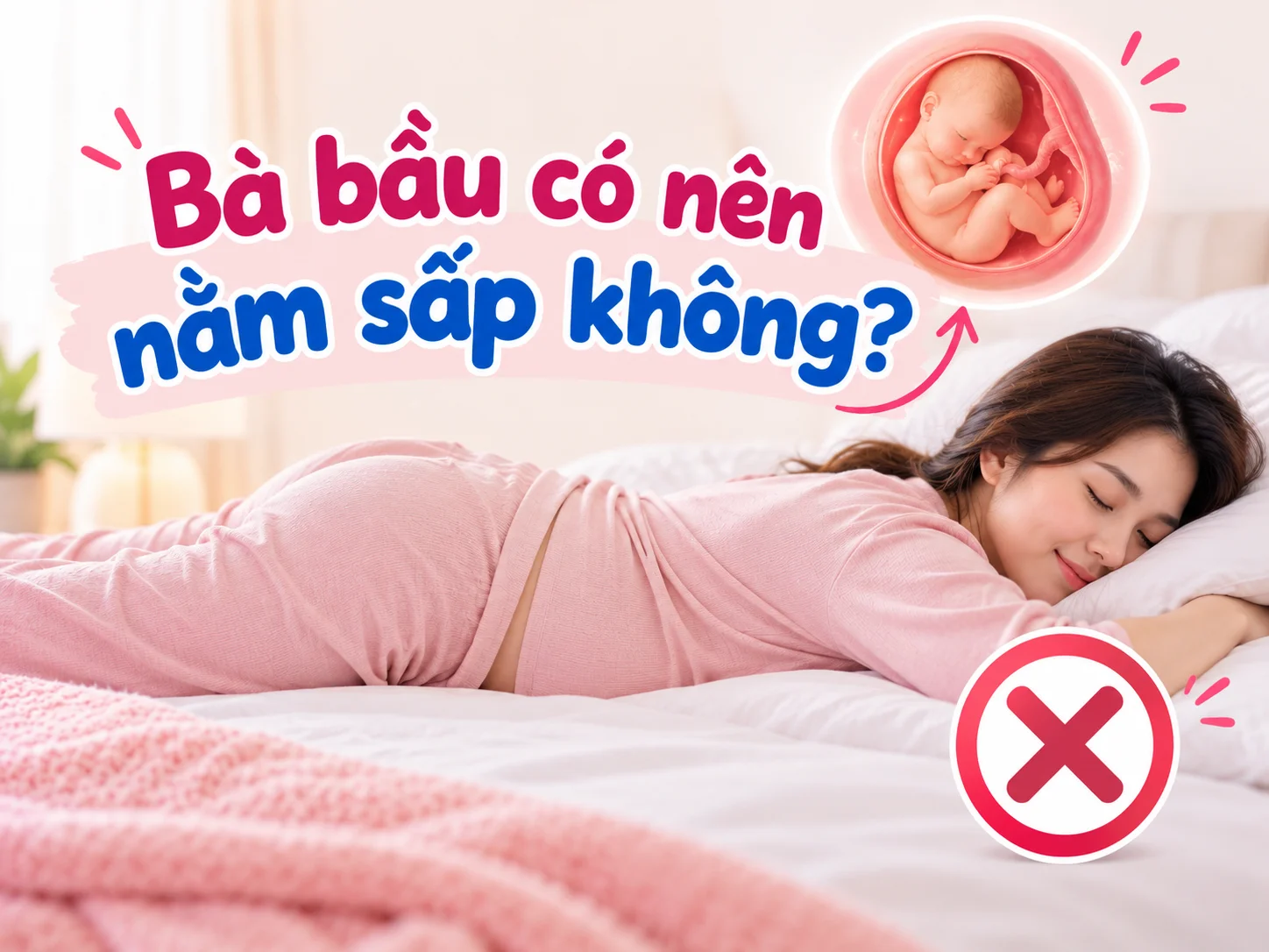 Bà bầu có nên nằm sấp không?