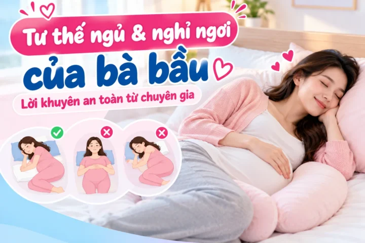 Tư thế ngủ & nghỉ ngơi của bà bầu: Lời khuyên an toàn từ chuyên gia