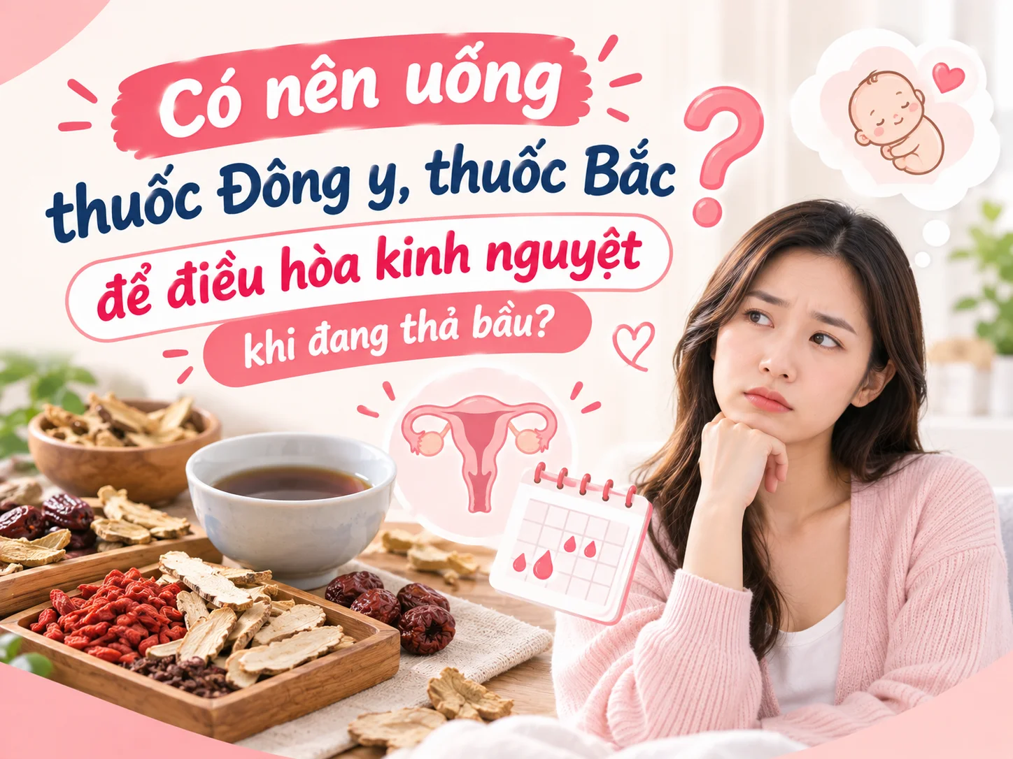 Có nên uống thuốc Đông y, thuốc Bắc để điều hòa kinh nguyệt khi đang thả bầu? 5 Có nên uống thuốc Đông y, thuốc Bắc để điều hòa kinh nguyệt khi đang thả bầu?