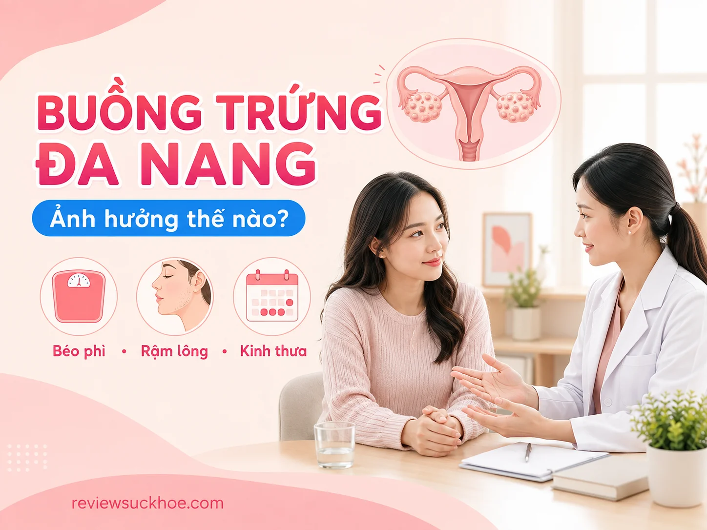 Béo phì, rậm lông, kinh thưa: Hội chứng buồng trứng đa nang ảnh hưởng thế nào? 7 Béo phì, rậm lông, kinh thưa: Hội chứng buồng trứng đa nang ảnh hưởng thế nào?