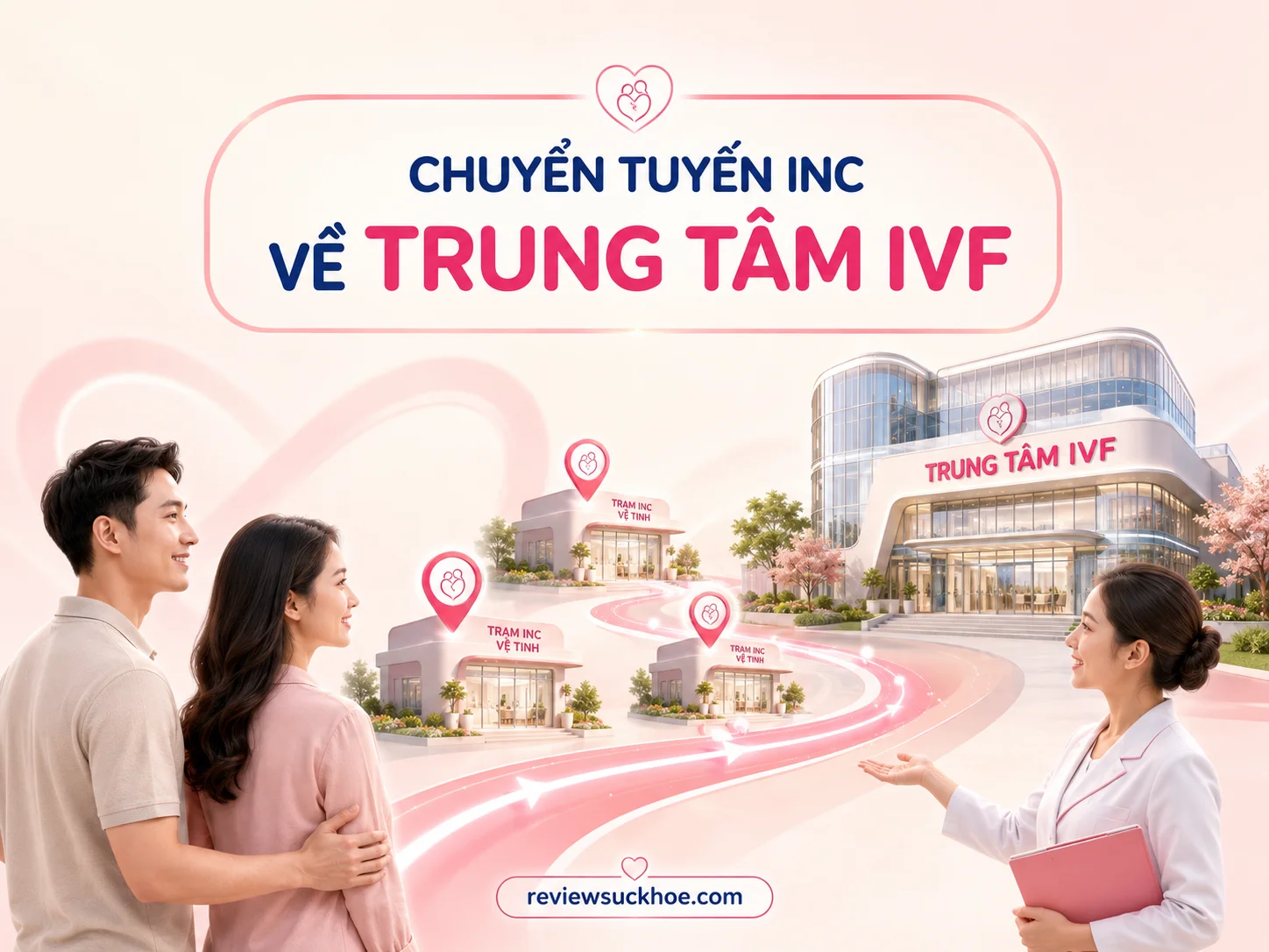 Quy trình chuyển tuyến mượt mà từ các trạm INC vệ tinh về Trung tâm IVF TS GROUP Hà Nội