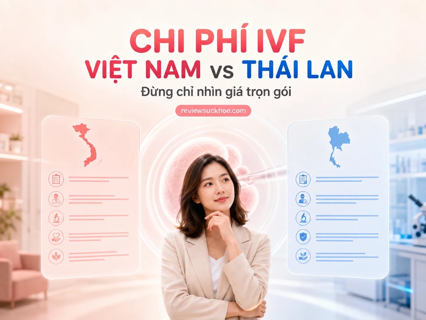 So sánh chi phí IVF Việt Nam và Thái Lan cho người độc thân